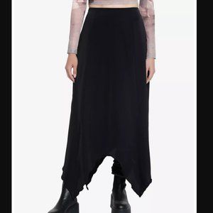 Cosmic Aura Black Hanky Hem Maxi Skirt